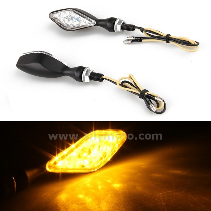 29 Stalk Turn Signals Indicators Yellow 12 Led Light 12V 1W@3